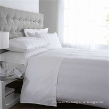 Hotel Bedding Plain White Satin Stripe Quilt Duvet Cover